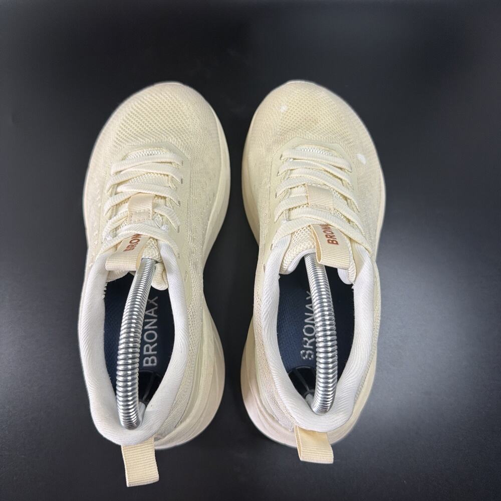 BRONAX Womens Beige Wide Toe Box Walking Sneakers Comfort Shoes Size 6 Wide - Picture 6 of 7